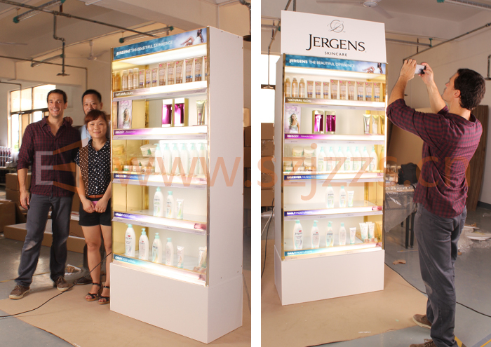 高檔落地化妝品展示架案例