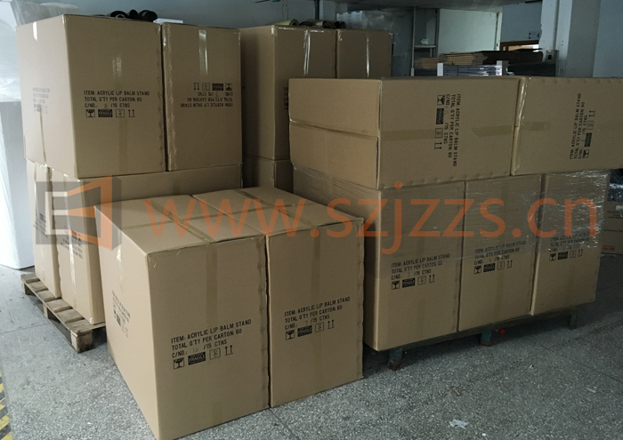 亞克力面膜展示架包裝完成準(zhǔn)備出貨