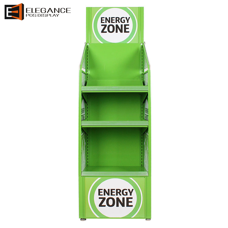 定制金屬和PVC大型4 層落地展示架飲料展架 定制金屬和PVC大型4 層落地展示架飲料展架