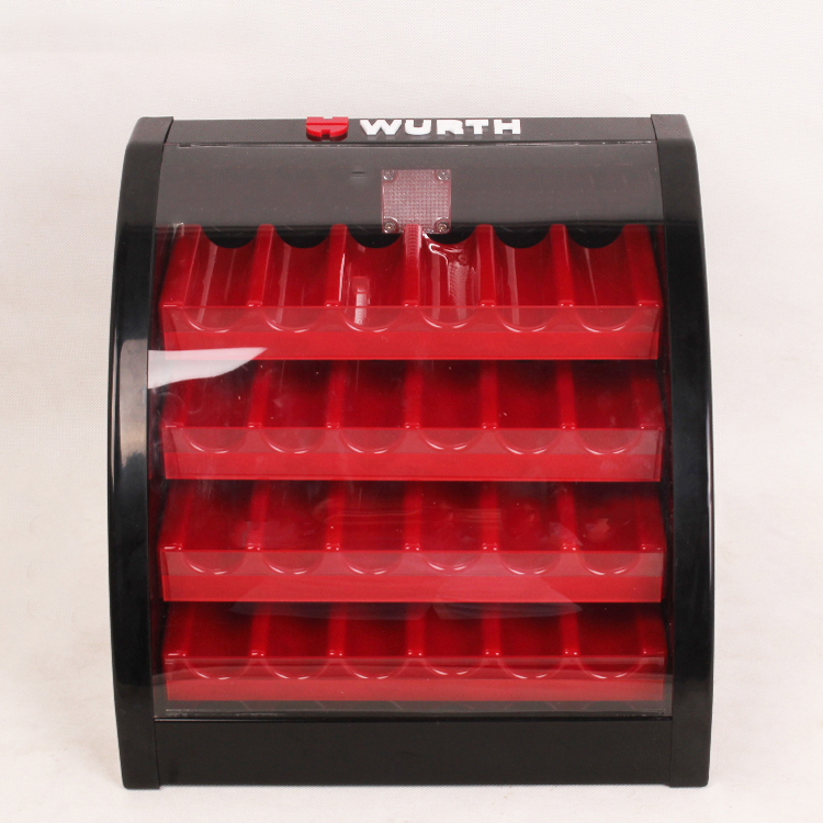 桌面黑色亞克力工具鉆頭展示盒帶鎖展示架 桌面黑色亞克力工具鉆頭展示盒帶鎖展示架