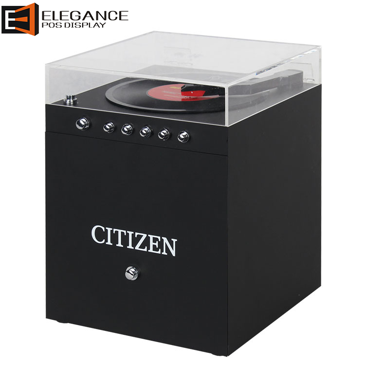 定制時尚黑色亞克力黑膠片唱機CD DVD展示架 定制時尚黑色亞克力黑膠片唱機CD DVD展示架