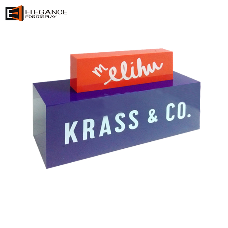 定制藏青色亞克力框徽標(biāo)塊標(biāo)志架展示架 定制藏青色亞克力框徽標(biāo)塊標(biāo)志架展示架