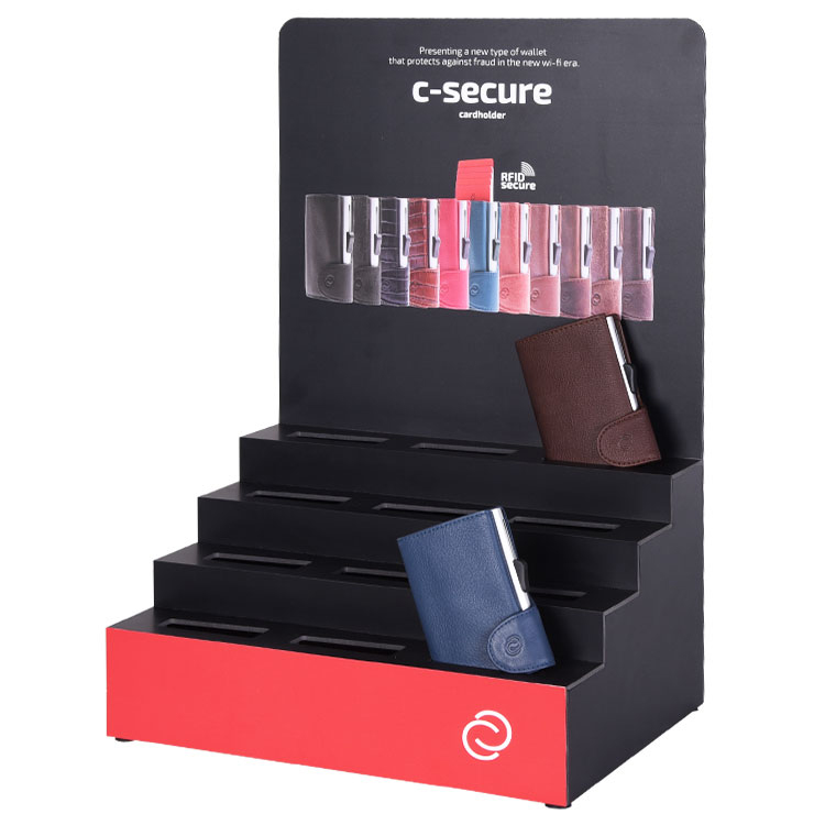 定制臺面亞克力3層階梯錢包展示架 工廠直銷